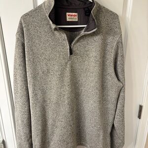 Wrangler Men's Zip Up Gray Sweater